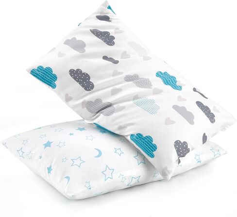 TILLYOU Toddler Pillowcases 13 x 18 Travel Pillow Case 2 Pack, Kids Pillowcases Machine Washable with Envelope Closure, Brilliant Little Flowers in Saudi Arabia