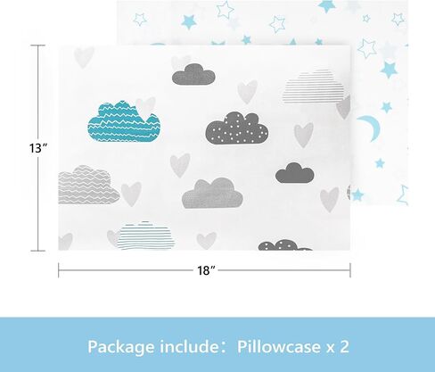TILLYOU Toddler Pillowcases 13 x 18 Travel Pillow Case 2 Pack, Kids Pillowcases Machine Washable with Envelope Closure, Brilliant Little Flowers in Saudi Arabia