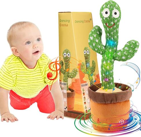 ألعاب أطفال من Emoin Dancing Cactus من 6 إلى 12 شهرًا، ألعاب الصبار الناطق تكرر ما تقوله ألعاب الأطفال الصغار، لعبة محاكاة الصبار الراقص مع LED الإنجليزية تغني وتتحدث 15 ثانية مسجل صوت ألعاب موسيقية in Saudi Arabia