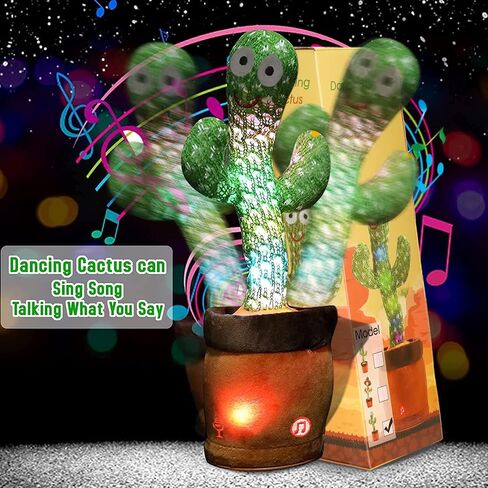 ألعاب أطفال من Emoin Dancing Cactus من 6 إلى 12 شهرًا، ألعاب الصبار الناطق تكرر ما تقوله ألعاب الأطفال الصغار، لعبة محاكاة الصبار الراقص مع LED الإنجليزية تغني وتتحدث 15 ثانية مسجل صوت ألعاب موسيقية in Saudi Arabia