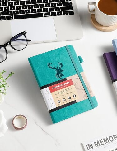 molekaus Password Book with Alphabetical Tabs Small Password Keeper with Extra Password Space to Change Password. Password Notebook for Home or Office for Internet Log In, 6.1 * 3.7in black small in Kuwait
