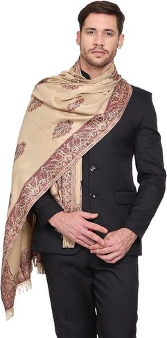 Men's Woven Poly Wool Blend Gents Shawls, Muffler, Stoles for Men in Kuwait
