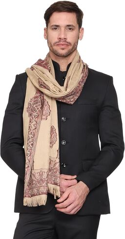 Men's Woven Poly Wool Blend Gents Shawls, Muffler, Stoles for Men in Kuwait