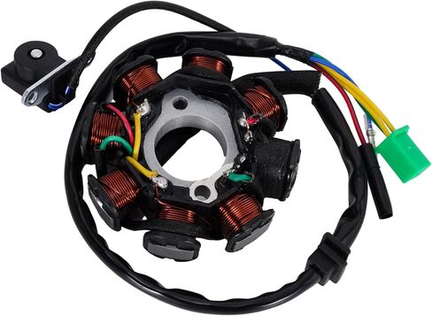 Ignition Stator Magneto 5 Wire AC 6 Pole Coil Fits for GY6 50cc 100cc 125cc 150cc Engine for ATV Go Kart Dune Buggy Dirt Bike, Magneto Stator Plate with 3-Pin Plug Wire and 2 Single Wires in Saudi Arabia