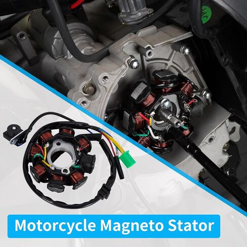 Ignition Stator Magneto 5 Wire AC 6 Pole Coil Fits for GY6 50cc 100cc 125cc 150cc Engine for ATV Go Kart Dune Buggy Dirt Bike, Magneto Stator Plate with 3-Pin Plug Wire and 2 Single Wires in Saudi Arabia