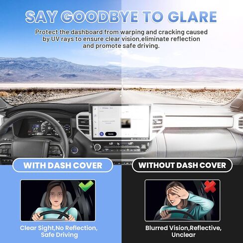 Dash Cover for 2024 2023 2022 Toyota Tundra Dashboard Cover Mat for Tundra Accessories Sun Shade Tundra Suede Dash Mat Nonslip Mesh Protector No Glare in Saudi Arabia