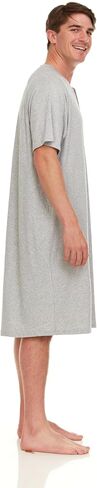 Mens Nightshirt - Short Sleeve Lounge, Sleep Shirt - Mens Sleeping Top in Saudi Arabia