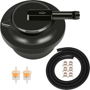 Gas Fule Tank Vent Valve Grommet Compatible with Generac Generator GP5500 GP6500 GP7500E RS8000E XP6500E XP10000E GP17500 Sportsman 3500 4000 Roll Over Valve Parts with Fuel Filter Tube Line Black
