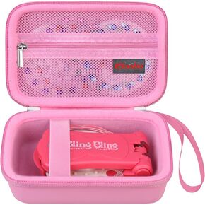 حقيبة حمل Elonbo لمجموعة Blinger Deluxe Glam، إعادة ملء الأحجار الكريمة، مجموعة Bedazzler مع أحجار الراين، جواهر الشعر أو مجوهرات الأظافر، حامل منظم أدوات تصفيف Glam، وردي (الجراب فقط، الجهاز غير متضمن) in Kuwait