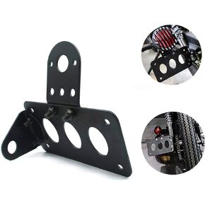 Side Mount License Plate Bracket, Horizontal Vertical Side Mount License Plate Bracket, Motorcycle Side License Tail Light Relocator(Without lights)