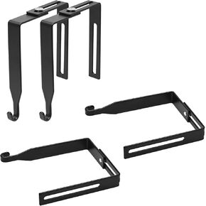 4 Pcs Black Adjustable Cubicle Hangers Metal Cubicle Hooks for 1 3/8 Inch to 3 1/2 Inch Thickness Panels