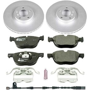 Power Stop ESK6061 Front Euro-Stop Brake Kit BMW and 1 Front Sensor Wire