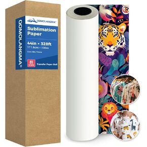 44 in x 328 ft Dye Sublimation Paper Heat Transfer Paper for T-shirt Fabric Heat Transfer Printing 81gsm
