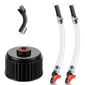 Fuel Filler Jug Hose Racing Fuels Replacement Cap LC2 fuel jug hose Gas Can Cap for 5 Gallon Gas Jug Fuel Tank {New version with valve} (4 Pieces)