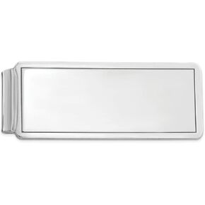 Solid 925 Sterling Silver Men's Slim Business Credit Card Holder Money Clip - 52mm x 20mm