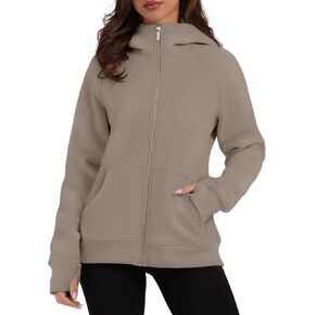 XIEERDUO Womens Zip Up Hoodies Sweatshirt Fleece Jackets 2024 Fall Fashion Outfits Winter Clothes