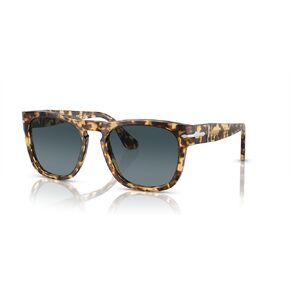Persol Men's PO3333S Elio Polarized Square Sunglasses, Brown/Tortoise Beige, 51 mm