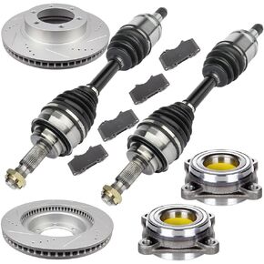 SCITOO Front Left CV Axle Brake Pad Wheel Hub Assembly 60-5205 NCV69557 D976-7877 for Toyota FJ Cruiser For 4RUNNER For TACOMA 4.0L 2.7L 4.7L