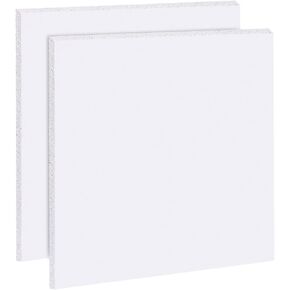 BENECREAT 2pcs PVC Foam Board Sheet, 12x12inch Square White Foam PVC Plates Plastic Sheets for Crafts, Modelling, Art, Display, School Projects, 5mm Thick
