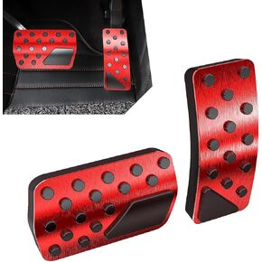 2 PCS Car Accelerator Brake Pedal Kit, Alloy Punch-Free Wear-Resistant Anti-Slip Decorative Modification Pedal Cover, Replacement Accessories, Compatible with Jeep Grand Cherokee (Silver) in Kuwait