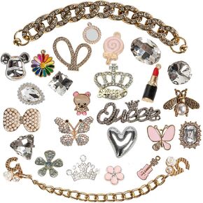 BVSTJIUJI Womens fashion cute designer bling shoe charms gifts for teens kids boys girls
