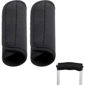 2 Pcs Luggage Handle Wraps for Suitcase Soft Luggage Handle Covers Comfort Luggage Handle Wrap Suitcase Handle Wraps for Comfortable Travel Accessories (Black)