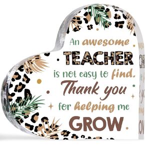 Maitys Teacher Appreciation Gifts for Women Acrylic Keepsake and Paperweight Teacher Gifts for Nurse Graduation Retirement First Last Day(A Great Teacher is Hard to Find)