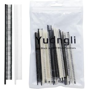 4800 Pcs Mini Sewing Gun Fasteners Kit, 0.18 inch/4.4mm Clothing Tag Barbs Attachments, Tiny Smallest Sewing Gun Fasteners Include 2400 Black and 2400 White (NOT for Standard),Yudngli