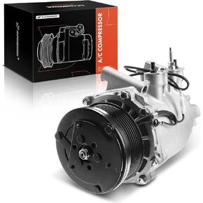 A-Premium A/C AC Compressor with Clutch Compatible with 2002 2003 2004 2005 2006 Honda CR-V CRV 2.4L - [fit for HS110R Style, Not fit for 10PA15C], Scroll Replacement