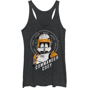 STAR WARS Girls Clone Wars Commander Cody Tri-Blend Racerback Layering Tank