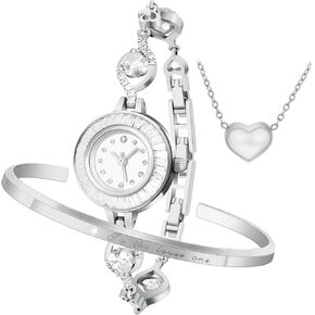 SOCICO Women Wrist Bangle Watch and Bracelet Set Dainty Quartz Watch Premium Fashion Luxury Birthday Present for Women