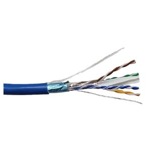 Micro Connectors, 250 Feet CAT 6A Solid STP Bulk Ethernet Cable Blue