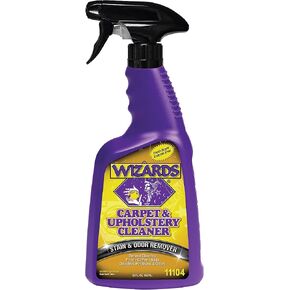 Wizards Carpet and Upholstery Cleaner - Fabric Cleaner Spray Solution for a Fresh & Clean Car - Pet Stain & Smell Remover and Natural Carpet Cleaner - Made in USA - 22 oz