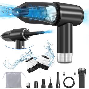 Zmoon Car Vacuum, Handheld Vacuum Cordless 15000Pa,120000 RPM, 2 Levels Adjustable Rechargeable Dust Buster Brushless Motor Powerful Mini Vacuum Perfect for Cleaning Car/Home/Keyboard/Pet Hair