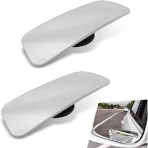 2 PCS Car Blind Spot Mirrors, HD Glass Design, Change Lanes Confidently, Adjustable Function, Universal Wide Angle Vehicle Rearview Mirror for Cars SUV Truck (Transparent)