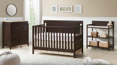Oxford Baby Lazio 4-in-1 Convertible Crib, Dove Gray, GreenGuard Gold Certified in Kuwait