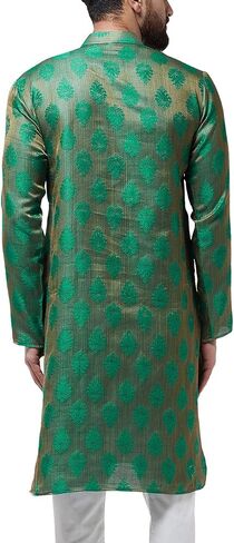 Sojanya (Since 1958, Men's Jacquard Silk Only Long Kurta in Kuwait