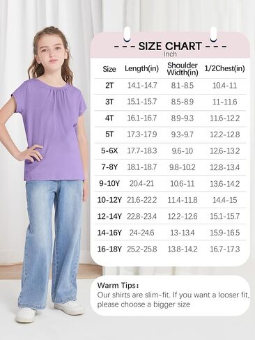 3 Pack Girls Shirts Girls Cotton T Shirts Kids Crew Neck Tee Tops Summer Short Sleeve Tshirts for Teen Girls in Saudi Arabia