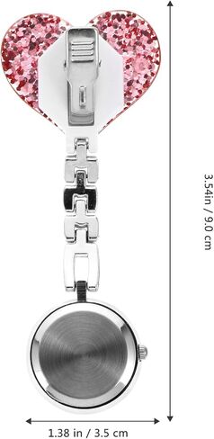 Hemobllo Digital Watch Watch 3pcs Heart Lapel Watch Hanging Fob Watch Pocket Clip on Glitter Watch Clothes Clip Brooch Watch for Women Men Digital Watch Watch in Saudi Arabia