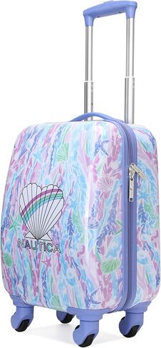 Nautica Kids Luggage - 18" Airline Approved Rolling Hardside Upright Carry-on Suitcase with Wheels (Nautica Peace) in Saudi Arabia