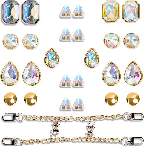 Bling Jewelry for Croc Shoe Charms | Women Men Boys Girls Kids Party Favor Gifts (26pcs Jewelry) in Saudi Arabia