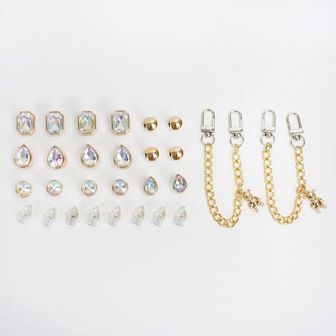 Bling Jewelry for Croc Shoe Charms | Women Men Boys Girls Kids Party Favor Gifts (26pcs Jewelry) in Saudi Arabia