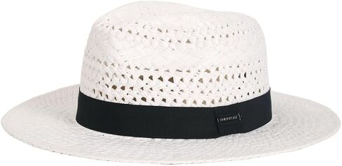 Men's Straw Fedora Hats Women Vented Panama Wide Brim Summer Beach Sun Hat in Kuwait