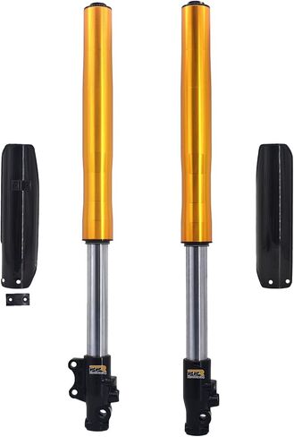 Front Inverted 630MM Fork 45MM/48MM with Shock Protector Cover for Chinese Dirt Pit Bike CRF KLX (Black Red-15mm Alxe) in Saudi Arabia