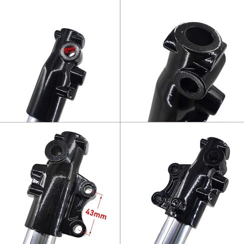 Front Inverted 630MM Fork 45MM/48MM with Shock Protector Cover for Chinese Dirt Pit Bike CRF KLX (Black Red-15mm Alxe) in Saudi Arabia