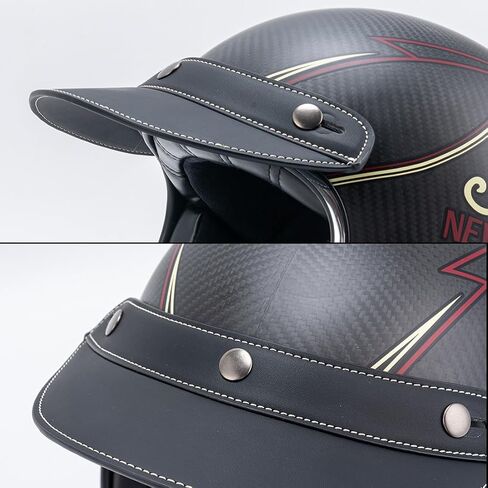 VCOROS Helmet Peak Shield Open Face Retro Motorcycle Helmet Sun Shade Protector Black Peak Shield in Saudi Arabia