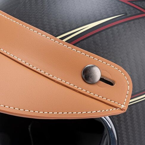 VCOROS Helmet Peak Shield Open Face Retro Motorcycle Helmet Sun Shade Protector Black Peak Shield in Saudi Arabia