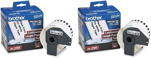 Brother Genuine, DK-2205 Continuous Paper Label Roll, Cut-to-Length Label, 2.4" x 100 Feet, (1) Roll Per Box in Saudi Arabia