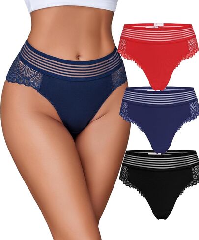 Avidlove Sexy Panties for Women Lace Underwear Cheeky Hipster Panties Stretch Briefs Multipack in Saudi Arabia