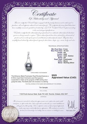 Enhancer 9-10mm AA Quality Freshwater 925 Sterling Silver Cultured Pearl Pendant For Women in Kuwait